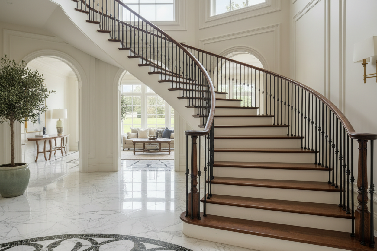 Closer to the staircase